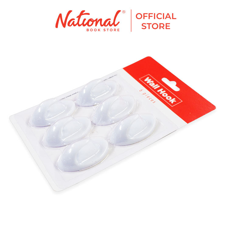 Best Buy Wall Hook 6pcs Oval Self Adhesive Plastic