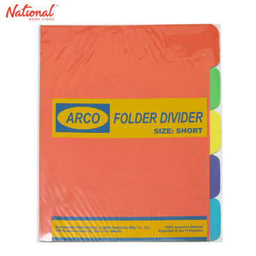 Arco Folder Divider Short 5 tabs Colored