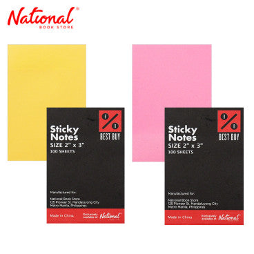Best Buy Sticky Note 2x3 Magenta/Orange 100s