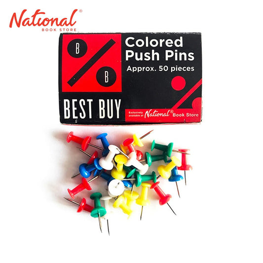 Best Buy Push Pin Assorted Colors 50 Pieces