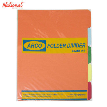 Arco Folder Divider A4 5tabs Colored