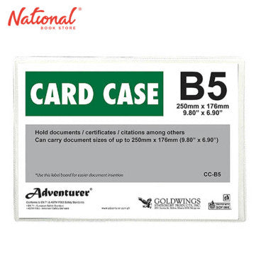 Adventurer Document Card Case CC-B5 B5 Plastic Soft