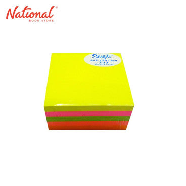 Scripti Sticky Note #30346 3 x 3 in Pastel 100 Sheets 4 Colors