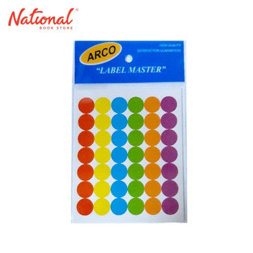 Arco Label Sticker 15mm 42 Pieces 6 Sheets Circle