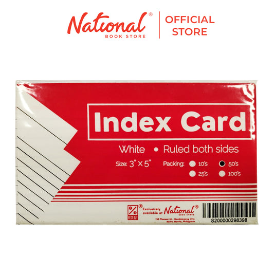 Best Buy Index Card White 3x5 50's RBS