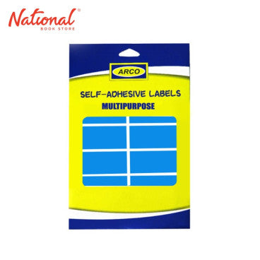 Arco Label Sticker C8505b 50x25mm 10s 6sheets Rectangular, Blue