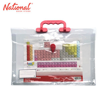 Best Buy Plastic Envelope with Handle Long Clear Red Handle Expanding Gauge12