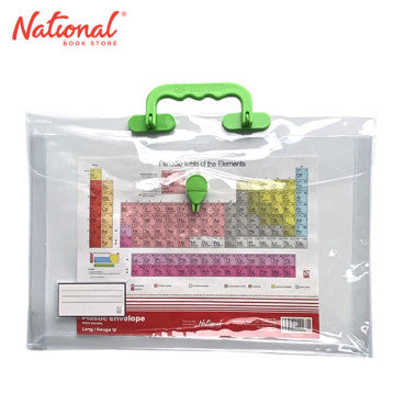 Best Buy Plastic Envelope with Handle Long Clear Green Handle Expanding Gauge12
