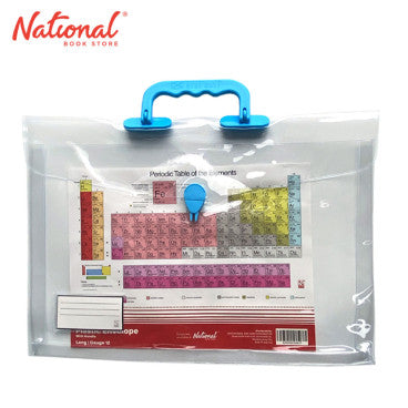 Best Buy Plastic Envelope with Handle Long Clear Blue Handle Expanding Gauge12