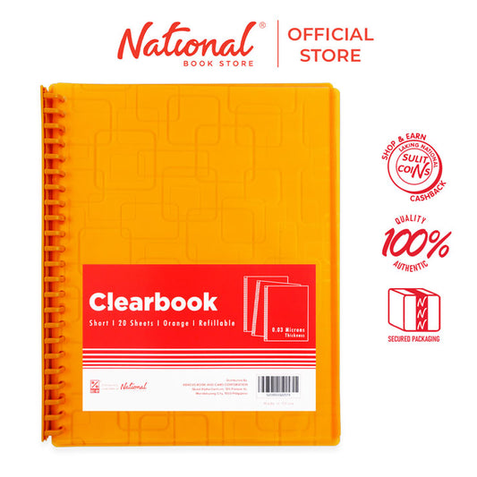 Best Buy Clearbook Refillable LBS20SOR Short Orange 20 sheets 23holes Big Square Design 0.03microns