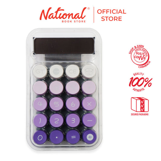 Simply a Desktop Calculator 3391a Purple 10 Digits Transparent Mechanical Keyboard