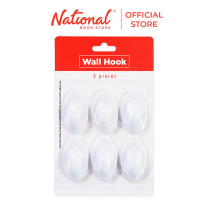 Best Buy Wall Hook 6pcs Oval Self Adhesive Plastic