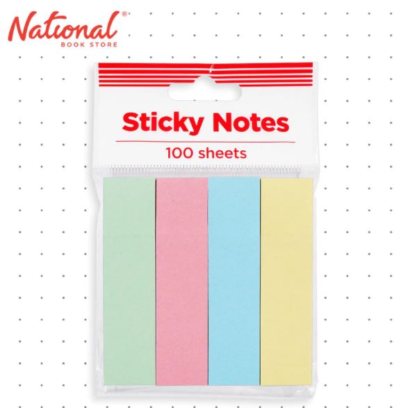 BEST BUY STICKY NOTES 18.75X75MM 4 PADS PASTEL ASSTD